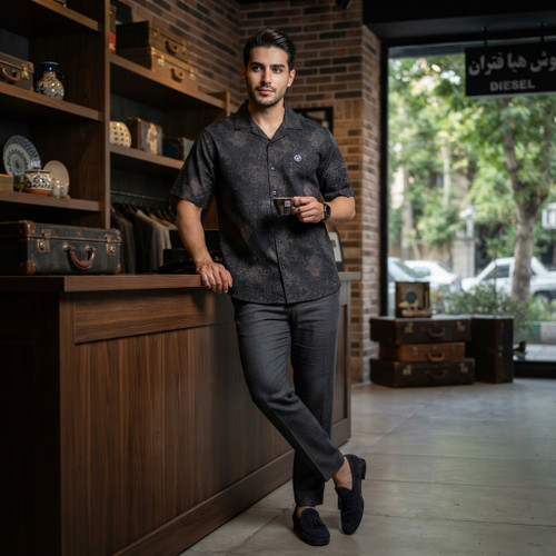 پیراهن کنفی چاپی